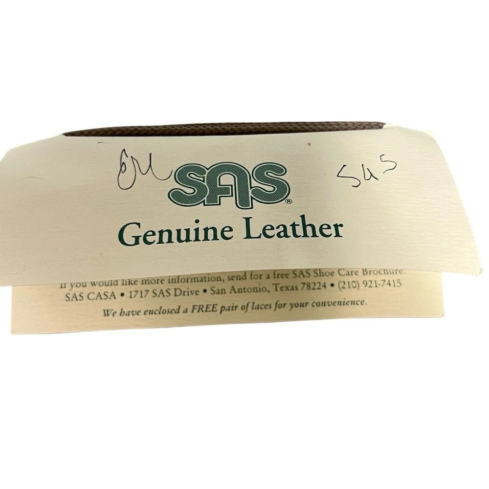 SAS Free Time Walking Shoes Womens Size 9W Mocha Leather Comfort Extra Laces